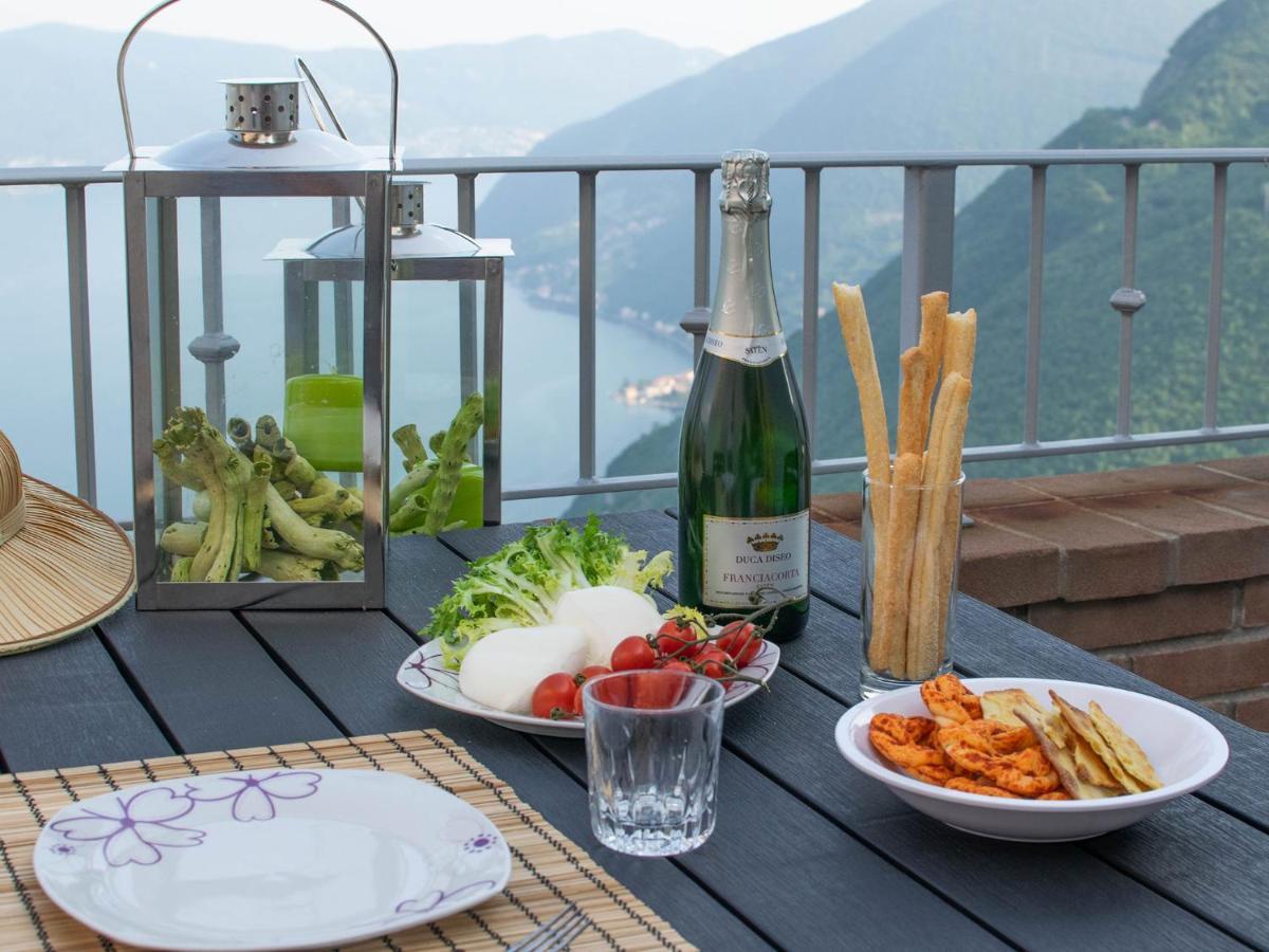 Van Gogh - Beautiful Lake Iseo View And Swimming Pool Parzanica Eksteriør billede